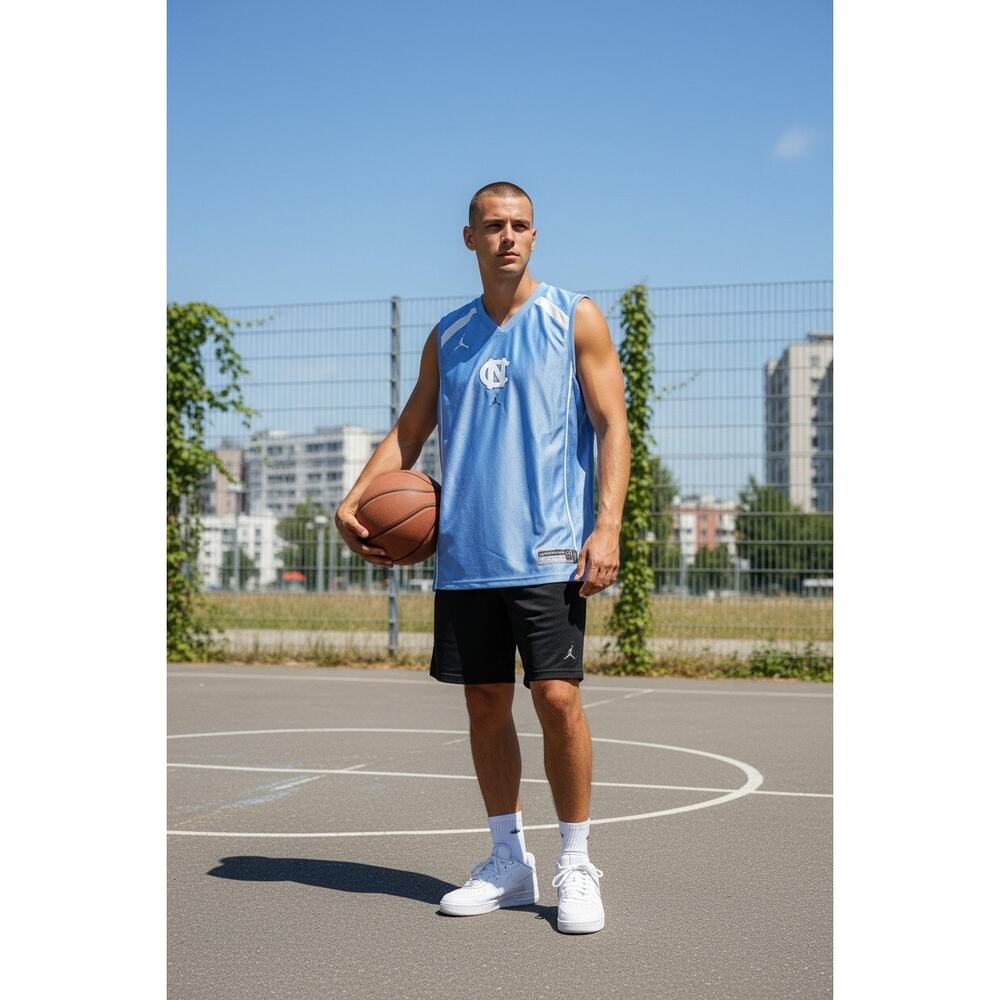 Jordan North Carolina Tar Heels UNC Sleeveless Basketball Jersey Men XXL Blue